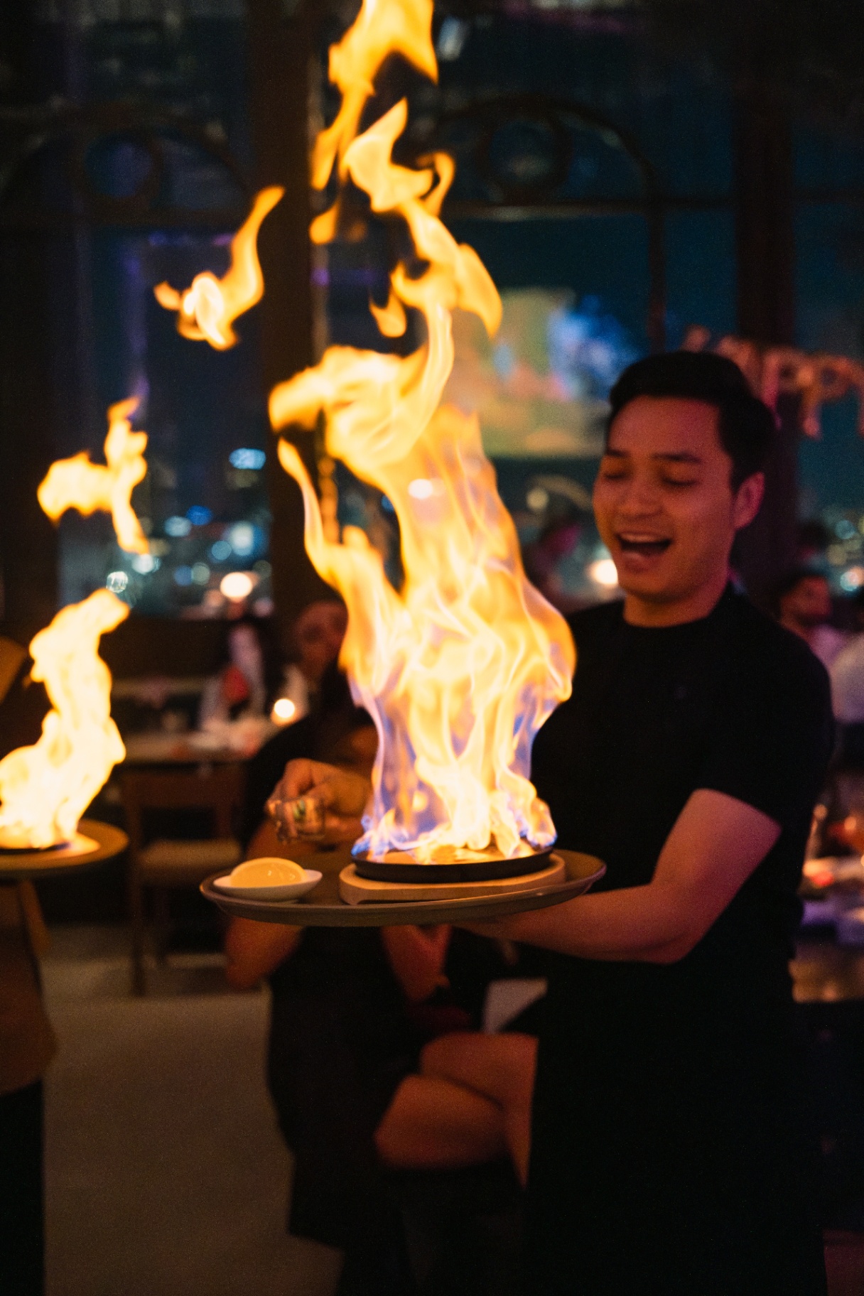 Flaming Cheese Saganaki