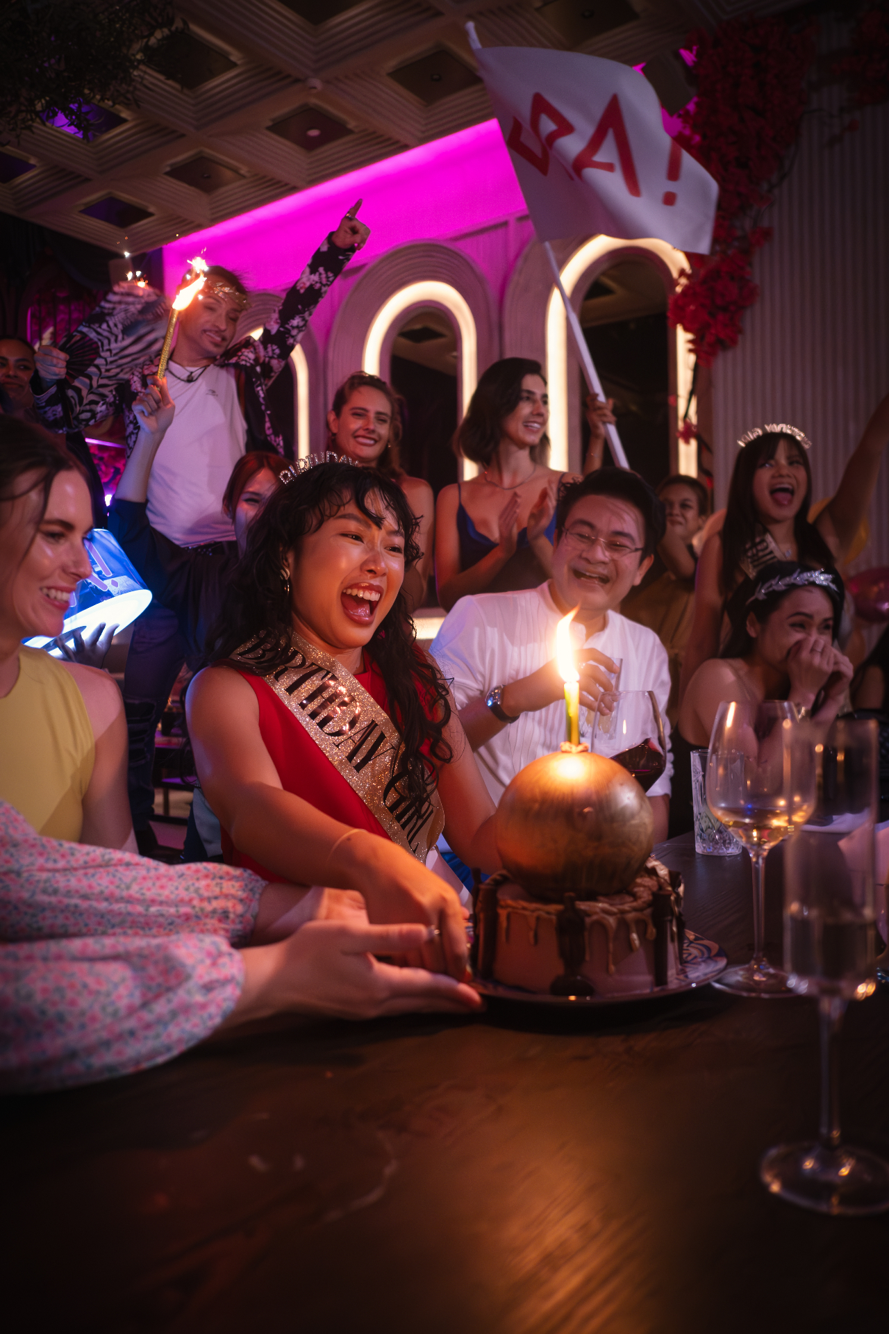 Birthday bride-to-be cake at Aesops