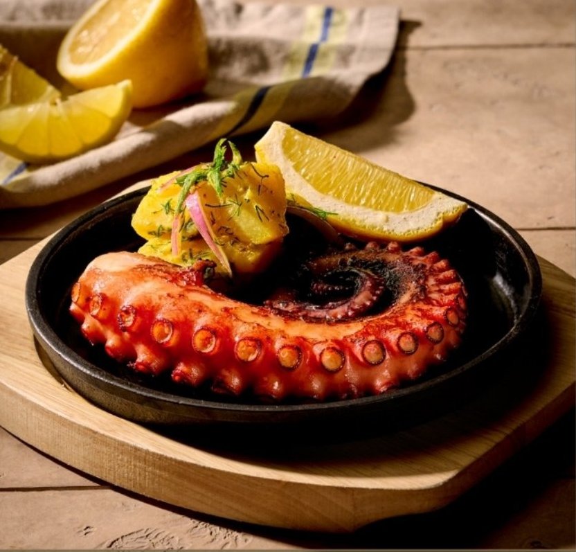 Pan Seared Octopus Tentacle