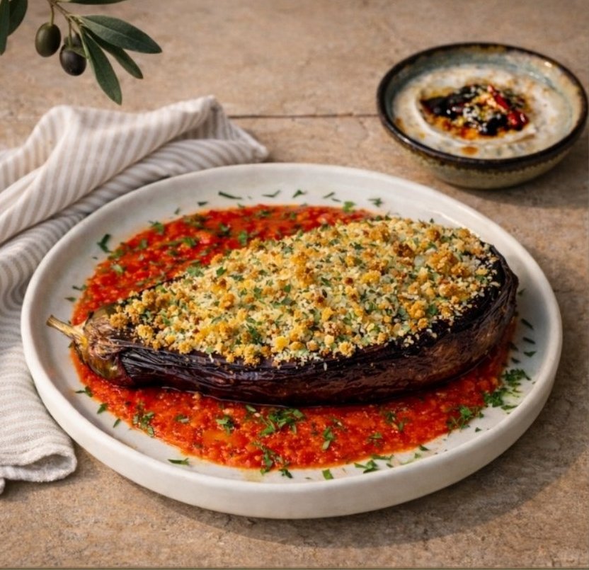 Greek Stuffed Eggplant