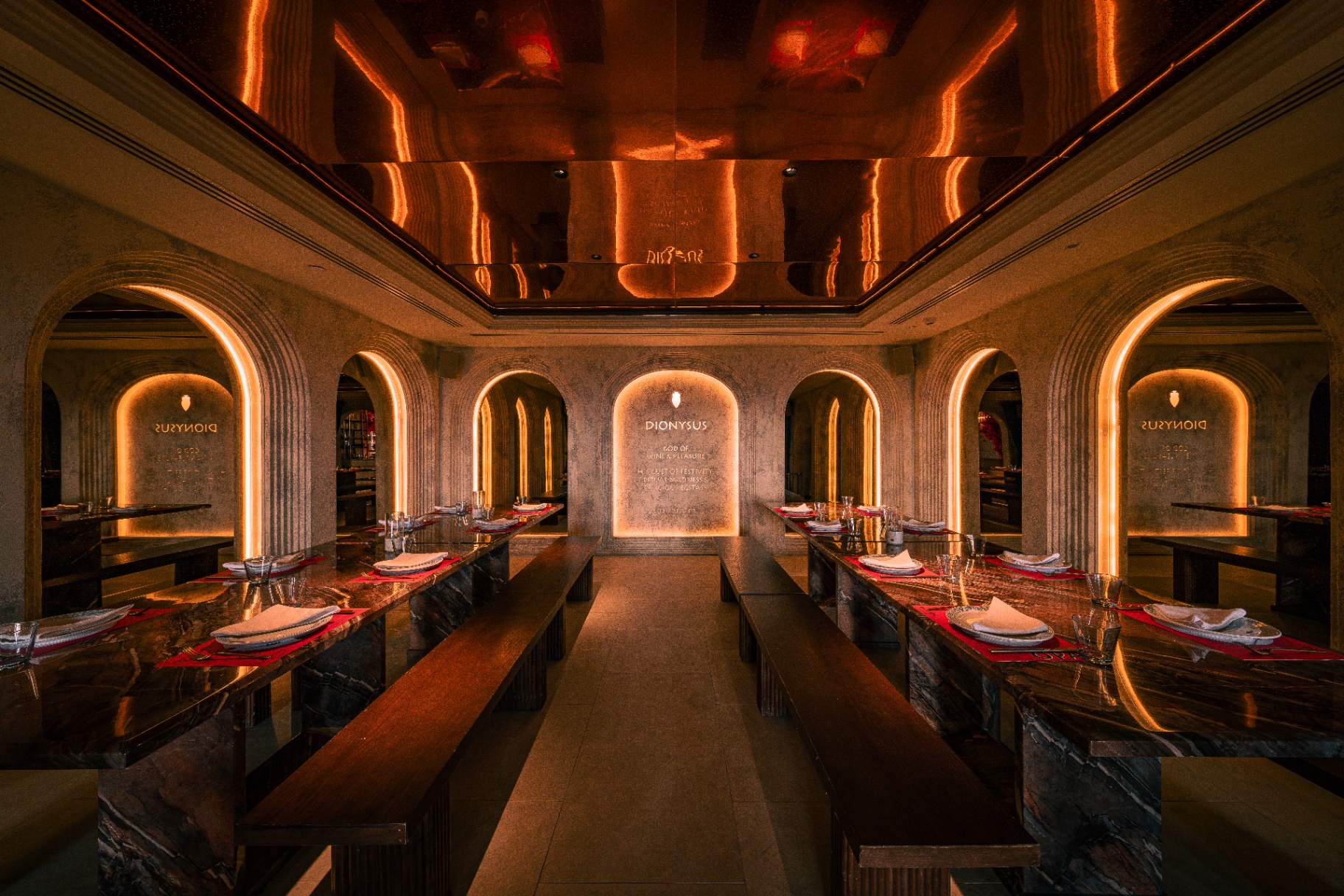 Indoor private dining room at Aesops Bangkok